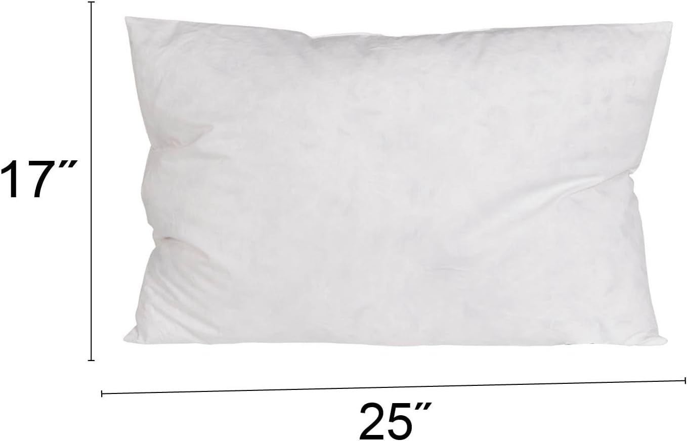Creative Co-Op 25" x 17" Duck Feather Down Pillow Insert