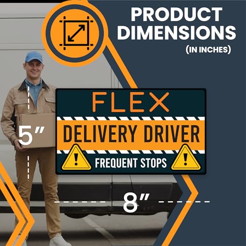 Image of Magnet Me Up Flex Delivery Driver Automotive Magnet Decal, 8x4.5 inches, Automotive Magnet for Car, Truck, SUV, Vehicle Safety Sign for Flex Delivery Driver, Crafted in USA