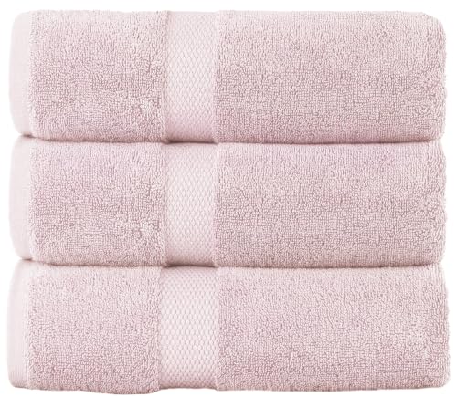 Image of La Maison 100% Egyptian Cotton Towels Pack of 3, 600 GSM Luxury Superior Towel Bale Set, Soft & Highly Absorbent Hotel Quality Hand Towels|Bath Towels|Bath Sheets (Soft Pink, Pack of 3 Bath Sheets)