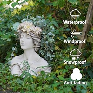 Headplanterfaceflowerpotlilypondgoddessplanter9inchgardenresinfaceplanterwithdrainageholeplantspotforindoorandoutdoorplantclosedeyes15916inch Urban Country Home Decor Head planter face flower pot lily pond goddess planter 9 inch garden resin face planter with drainage hole plants pot for indoor and outdoor plant closed eyes 15 9 16 inch urban country home decor