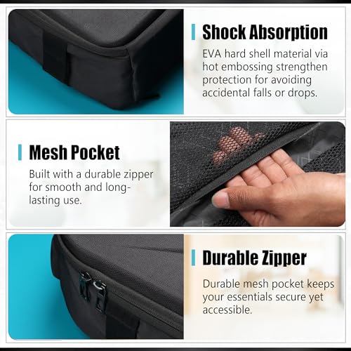 Image of GadgetBite Camera Bag Hardshell Water Resistant Professional Camera Backpack with Rain Cover Customizable Shockproof Lens Pockets for DSLR Lenses Go Pro Canon Nikon Sony Cameras Accessories