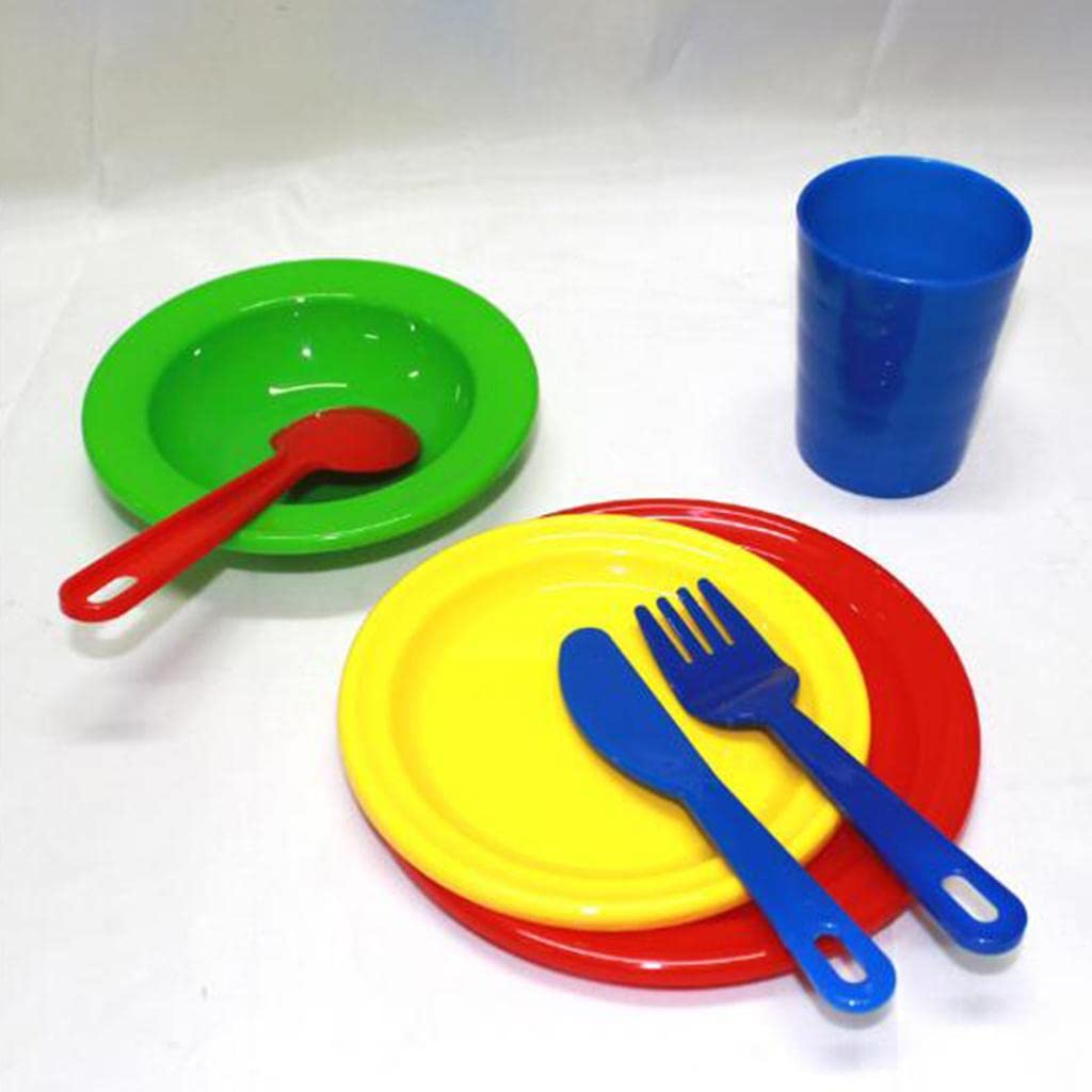 Juguete Cocina Infantil Set Accesorios Alimentos Utensilios Plástico Seguro Apto para Desarrollo Motricidad Fina Aprendizaje TEM, 50x50x16cm