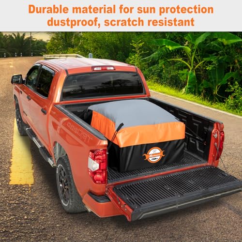 Image of Sailnovo Truck Bed Cargo Bag, 38 Cubic ft Waterproof Cargo Bag for Truck Bed, Heavy Duty PVC Truck Cargo Bag Fits Any Truck Size with 6 Stretch Cord, Packing Bag (59''x48''x23'')