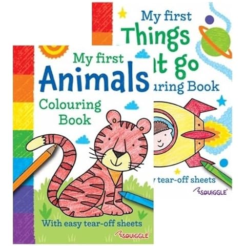 DITZY DOLL My First Animal Things That GO Colouring Book - Children Kids Girls Boys Colour in Activity Assorted Single Book Cover