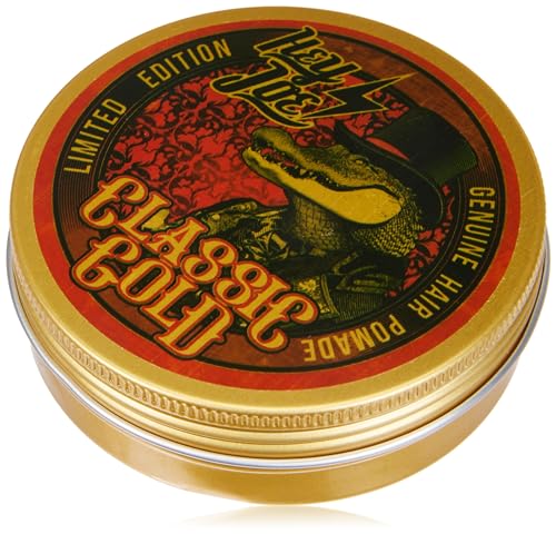 HEY JOE! - Genuine Hair Pomade CLASSIC GOLD - Pomada para el Pelo - Cera para el Cabello con Fijación Fuerte - Fijador Brillo Alto - Base de Agua - Fácil de Eliminar - Fragancia Tradicional - 100 ml