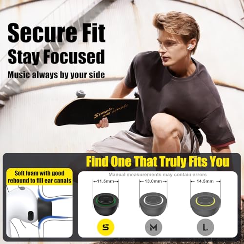 Memory Foam Ear Tips for AirPods Pro 3 (Small, 3 Pairs-Black) by SAYAFAN - Used condition - Image 5