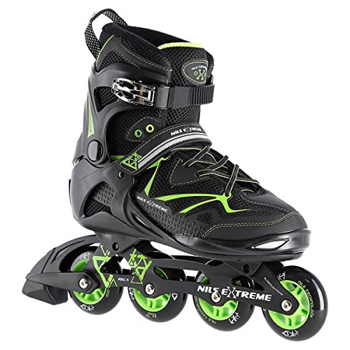 Nils Extreme Rollers en ligne ABEC9 pour homme Vert 80 mm Taille 41-45
