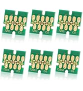 6pcs Epson F2000 F2100 Ink Chips - (Color: C M Y K W W *1pc) - Ink Cartridges Chips for Epson F20...