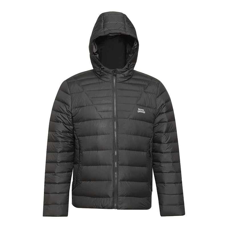Royal Enfield HEATED DOWN JACKET DARK GREY (XL) 44 CM | Material: 100% POLYESTER | Fabric: POLYESTER | Type: FRONT OPEN JACKET | Style : HEATED DOWN JACKET | Gender: MEN'S-picture-43