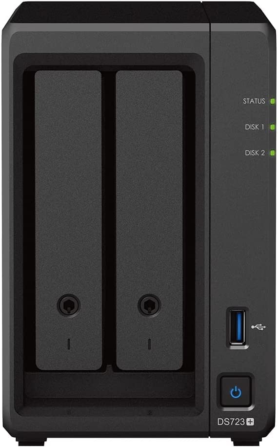 Synology DS723+ 16TB Solución NAS de Escritorio de 2 bahías, instalada con 2 Unidades Seagate Ironwolf de 8 TB
