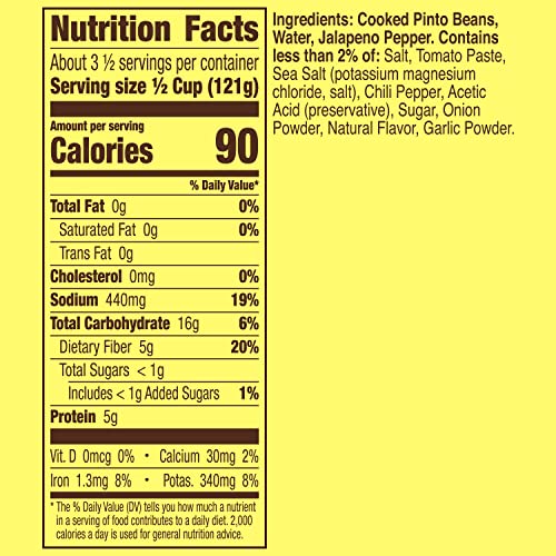 Image of Old El Paso Spicy Fat Free Refried Beans, 16 ounces (Pack of 12)