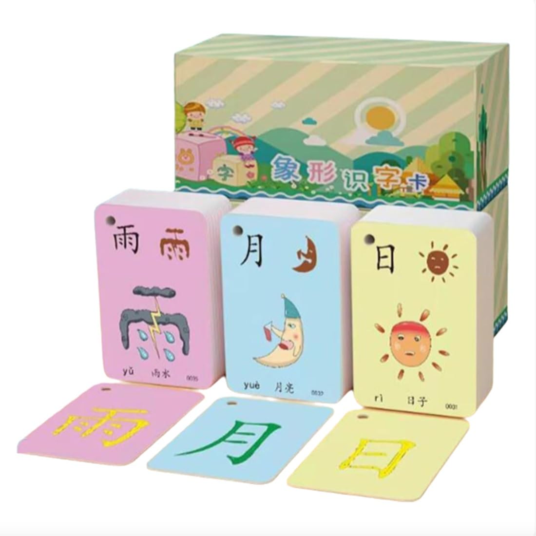 Cartes mémoire multifonctions chinoises for apprendre le chinois mandarin. Jeu de cartes mémoire for apprendre les caractères chinois et les hiéroglyphes for les débutants.(1000 words)