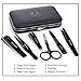 Aconl Pedicure Kit for Men by Aluxie - Convenient, Time Saving, Nail Clippers Set, Luxury Grooming Gift Set, Travel-Size Leather Case - Stainless Steel