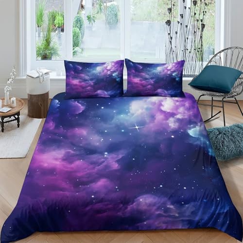 Linge de lit espace imprimé 3D avec housse de couette microfibre super douce 220x240 - 4