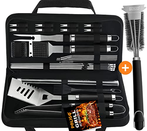 Set de Accesorios para Parrilla POLIGO 26 Piezas Acero Inox miniatura 1