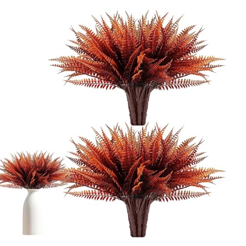 Hel Lot de 2 artificielles en Forme de fougère de Boston avec fougères synthétiques résistantes aux UV