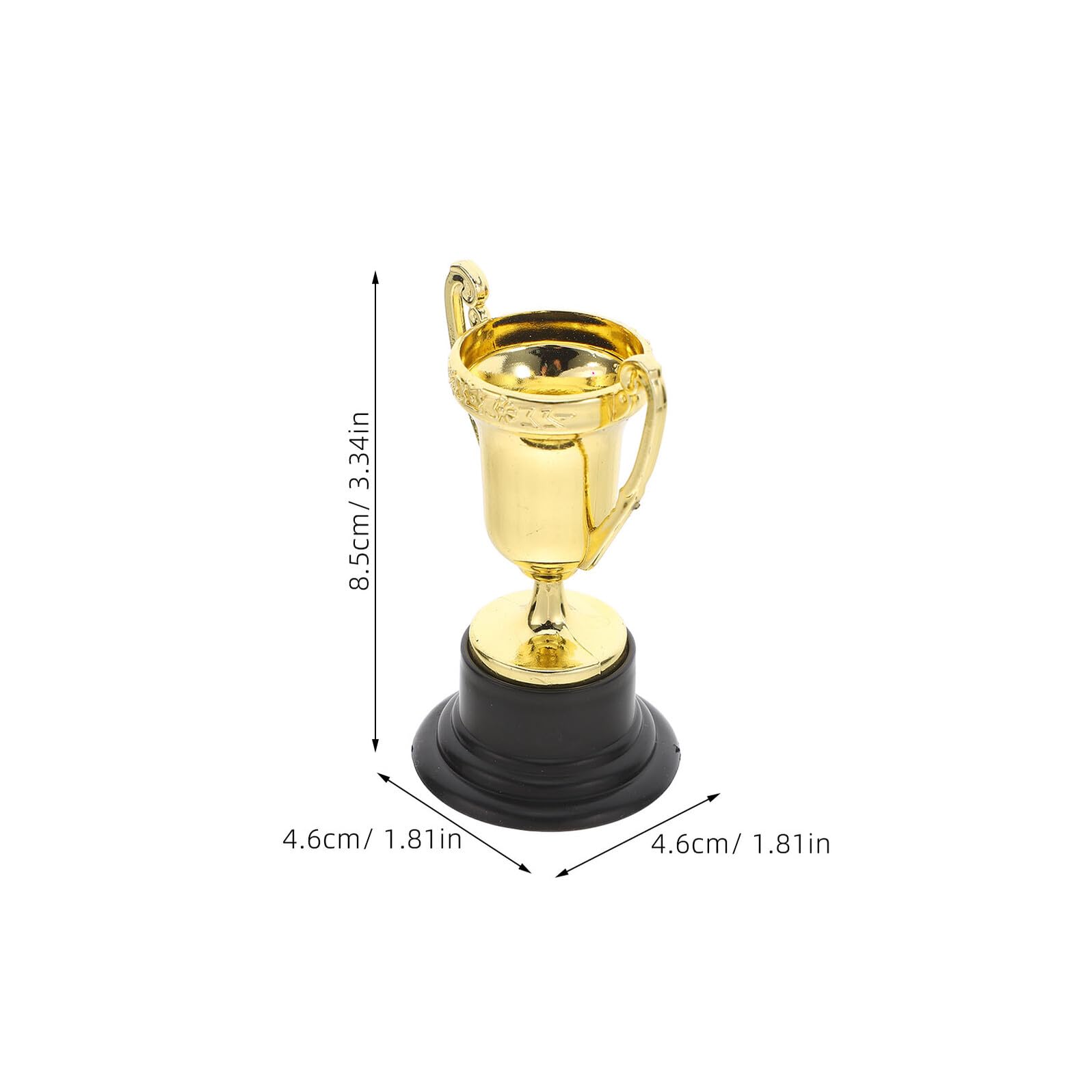 Alasum Plastik Belohnungspreis Trophäe 30 Stück aus Kunststoff, Gold | Kreatives Trophäenmodell, Elegant für Klassenzimmer und Party, Wear Resistant Oberfläche für Lange Aufbewahrung