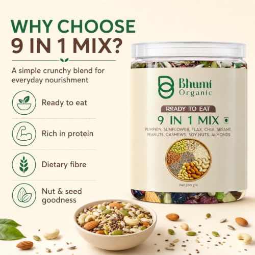 Bhumi Organic Store Bhumi Organic 9 in 1 Snack Mix 300g - Image 4