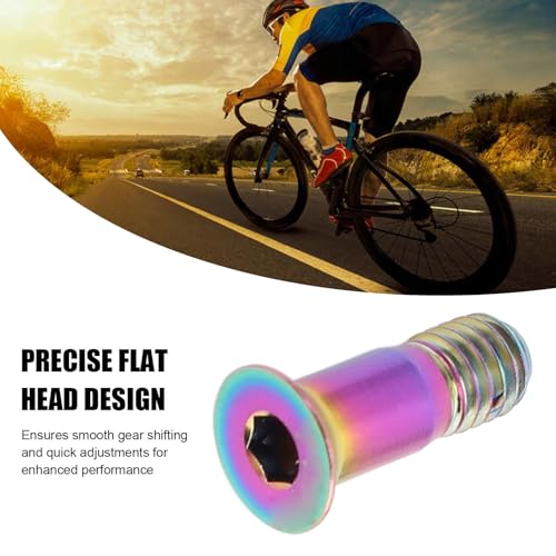 Bike Bearing Pulley Wheel Screws Ti Alloy Lightweight Flat Head Design Reduces Chain Skipping Enhances Gear Shifting for Road Bike Rear Derailleur 2 Pack2