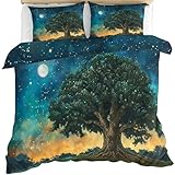 Taille: Parure de lit simple 140 x 210 cm, 2 taies d'oreiller: 75 x 50 cm. (Remarque: Les housses de couette et les taies d'oreiller ne contiennent pas de rembourrage.) Explorez maintenant et laissez chaque fois que vous vous allongez, ce sera une agréable résonance de vision et d'âme.
