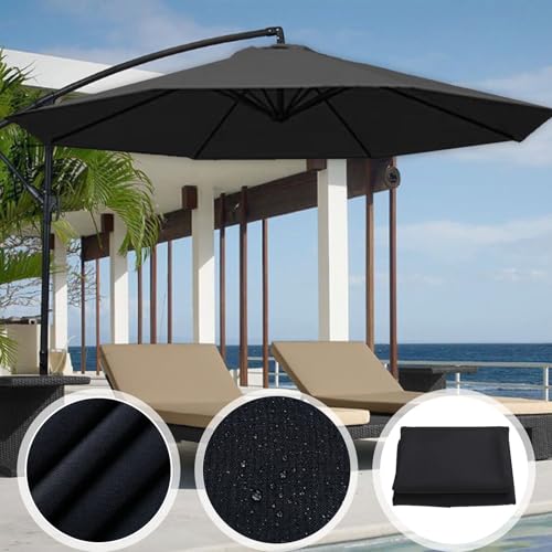 Toile de Rechange pour Parasol, 250-400cm 8 Branches Polyester Durable, Toile de Parasol pour Patio Extérieur