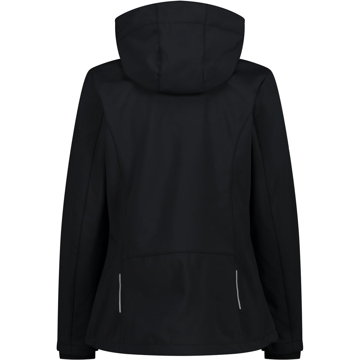 CMP Giacca In Softshell Da Donna Con Cappuccio Removibile, Nero 01, 48