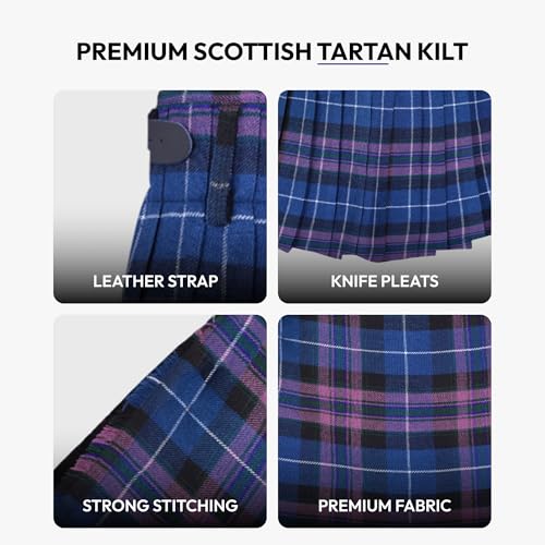 Image of Authentic Scottish Men's Tartan Kilts - Highland Light Weight Value Kilt | Embrace Your Heritage with Comfort