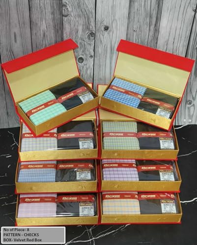 Image of Unstitched Plain Shirt and Trouser Fabric Combo Gift set - Cotton Blend Material - 2.25m Shirt Cloth - 1.20m Pant Cloth