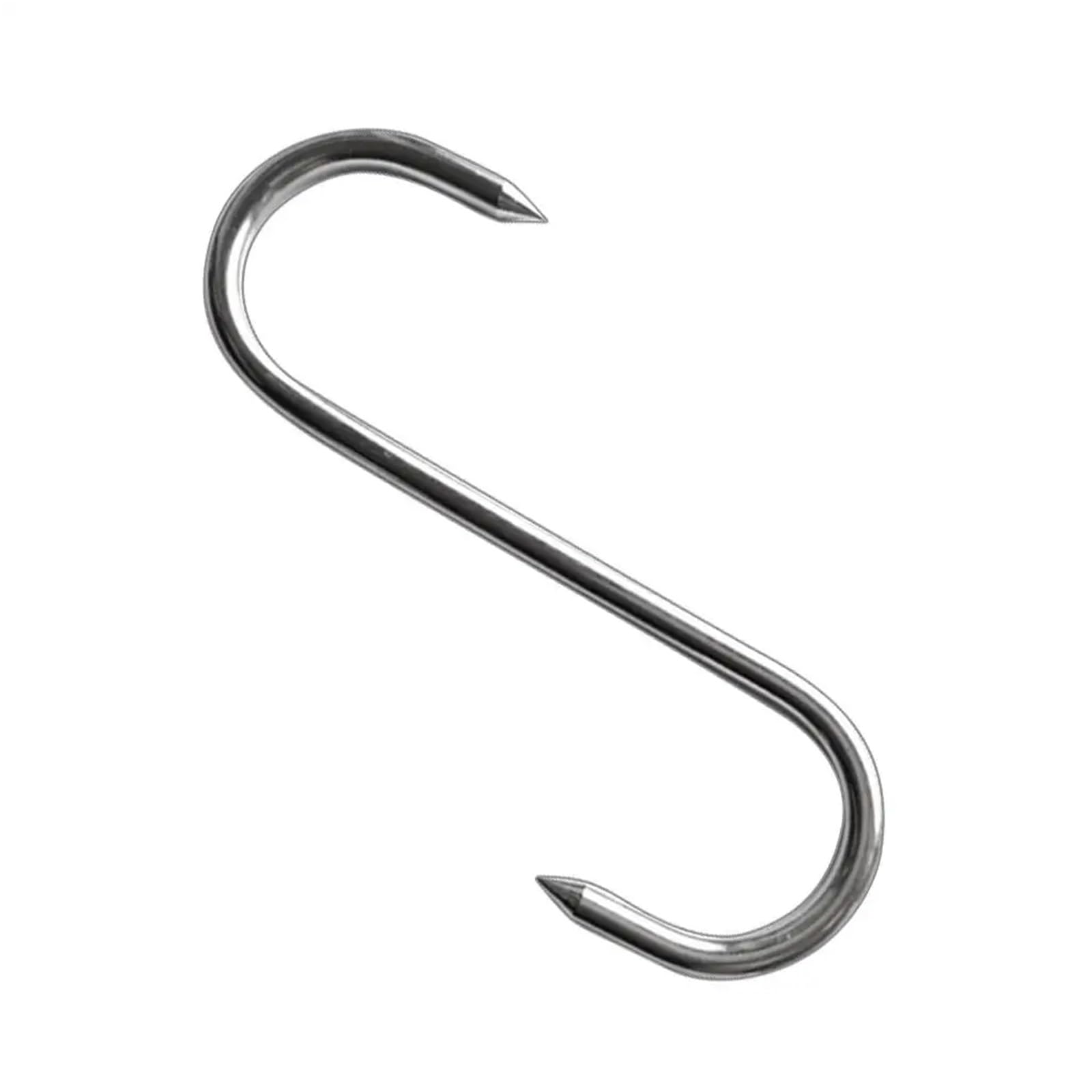 100 ganchos de acero inoxidable en forma de S for carnicero, de metal, for colgar sartenes, ollas y utensilios de cocina, for herramientas de repostería. Para Carnes