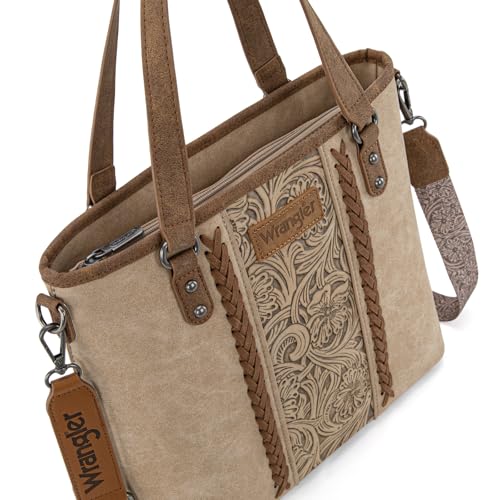 Image of Montana West X Wrangler Tote Bag for Women Western Purses with Detachable Strap Medium Satchel Handbags | with Crossbody Strap