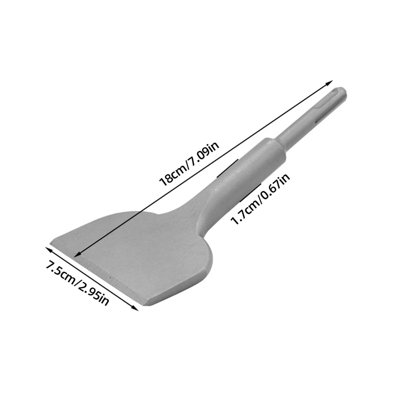 Scalpello SDS/Plus da 75/100 mm di Larghezza Scalpello for Piastrelle Curve Rimozione di intonaco Scalpello Curvo in carburo for Piastrelle Vecchio intonaco Muro Calcestruzzo(A Curved Chisel)