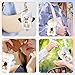 2 Pieces Cartoon Photocard Holder - Plush Rabbit and Cat Photo Card Display Protective Sleeves, Transparent Cover Case for Bus Card, Student Card, ID