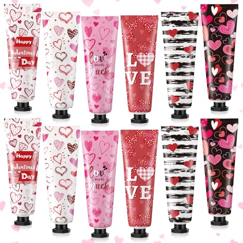 12 Pcs Valentine's Day Hand Cream Gift Bulk Valentine Gift Basket...