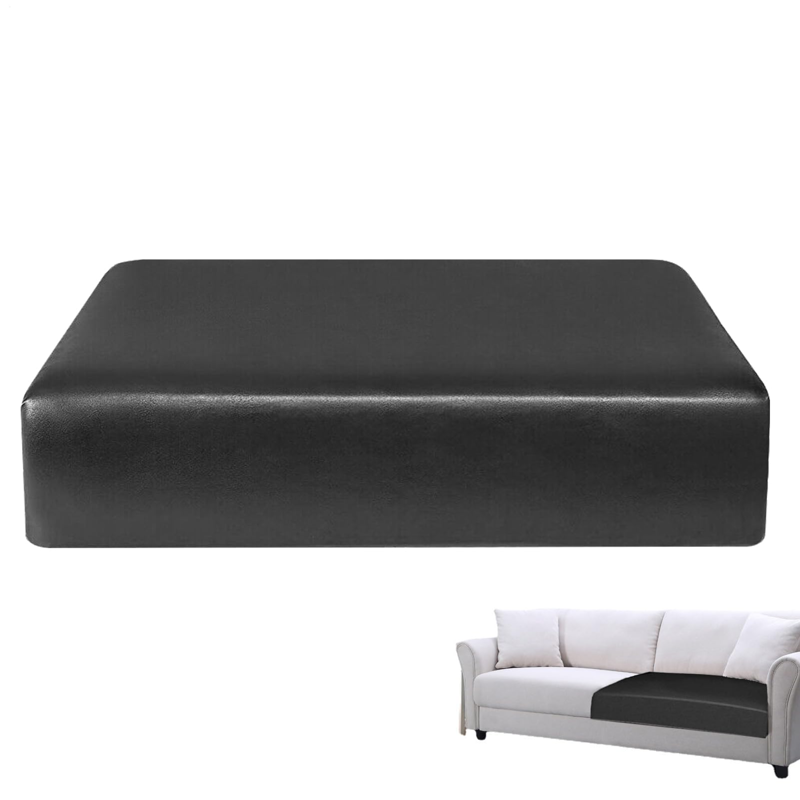 Housse de coussin de canapé en cuir PU de qualité supérieure et lavable pour bureau