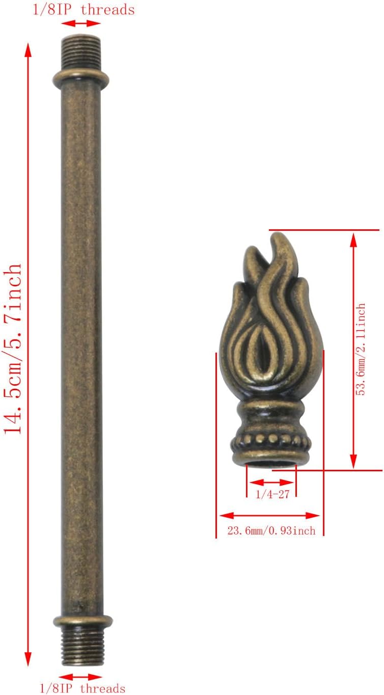 Stained Glass Floor Lamp Shade Holder Table Lamp Replacement Part Decorative Trim Hardware Cap Vintage Bronze Vintage