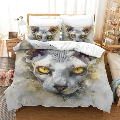 Housse de couette chat sans poils doux pour réchauffer les nuits de garçons - 2
