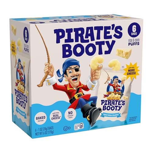 PIRATE'S BOOTY Aged White Cheddar Cheese Puffs Bags, 1 oz (6 Count) - image 1