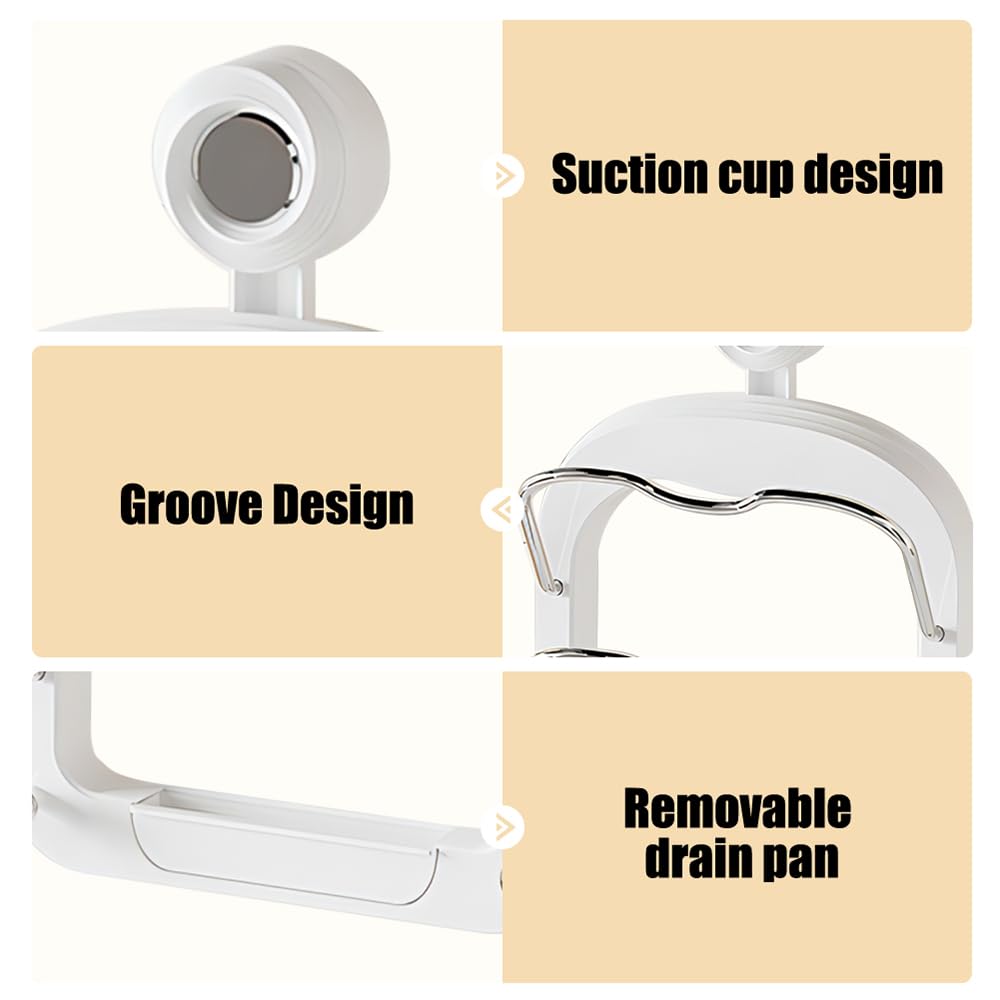 DONGKER Soporte para tapa de olla, con ventosa de 2 niveles, organizador de tapas de sartén, sin perforaciones, para armario de cocina o despensa