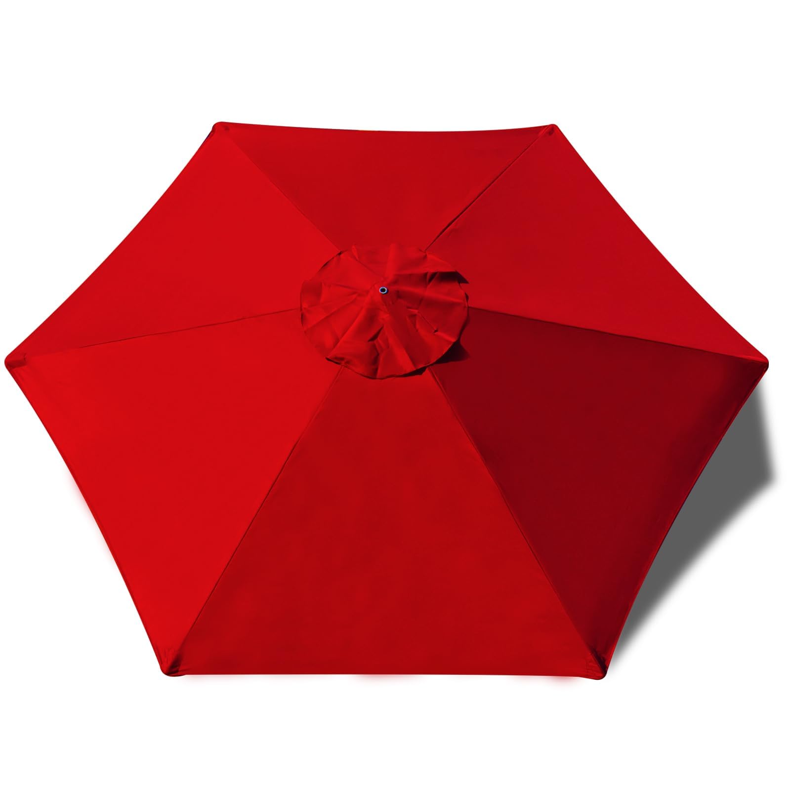 EliteShade USA Sunumbrella 7.5 FT Replacement Cover 6 Ribs Market Patio Umbrella Canopy Cover (CANOPY ONLY) (Red)