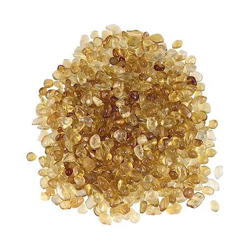 BESPORTBLE Gravier De Verre Coloré Ambre 5-9 Mm 500 g Pour Décoration Aquarium, Artisanat Créatif, Matériau Léger Et Sûr