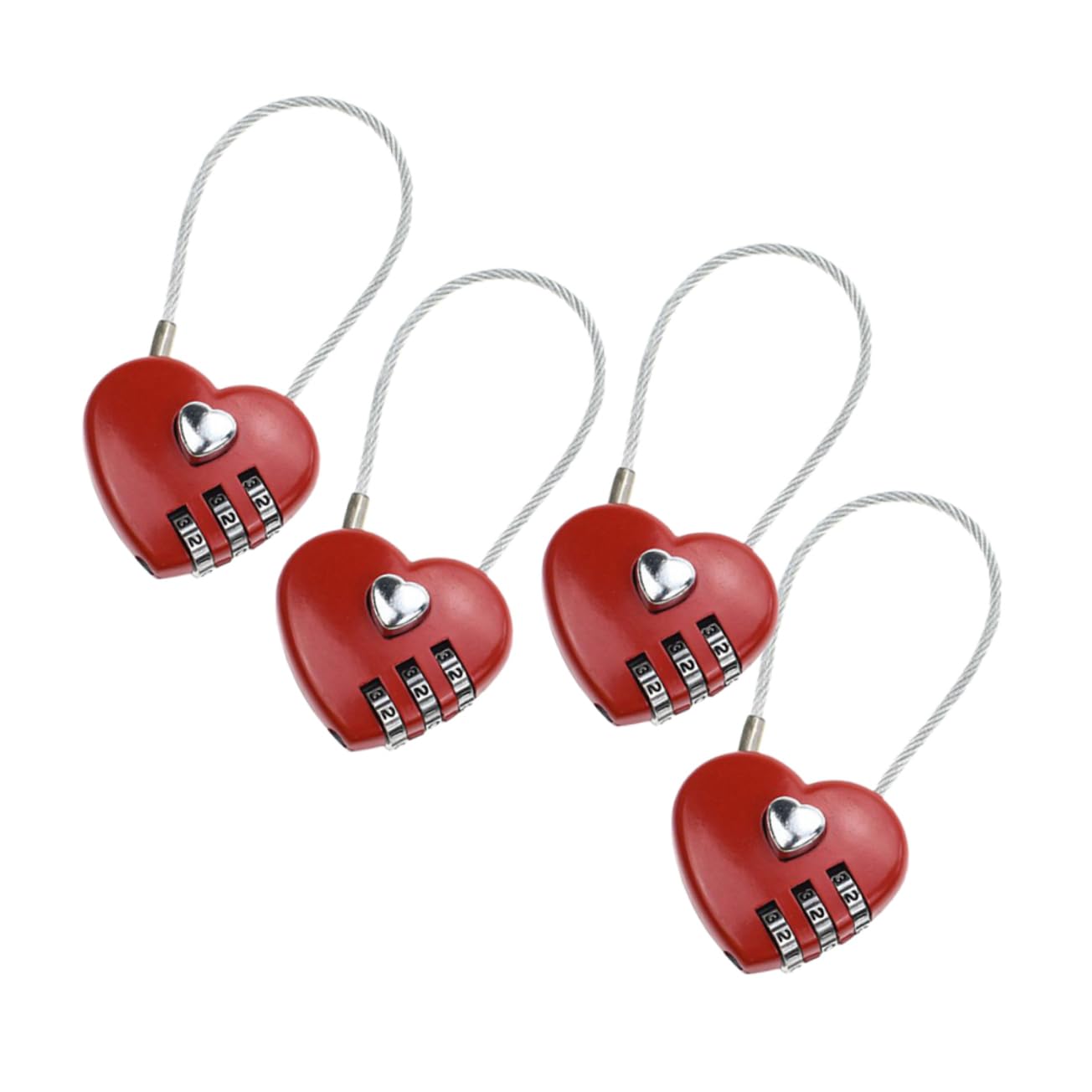 Didiseaon 12 Piezas Cerraduras Para Taquillas Candado De Amor Cerraduras De Equipaje De Viaje Cerraduras Para Maletas Del Día De San Valentín Bloqueo Diario Viajar Lindo Cerrar