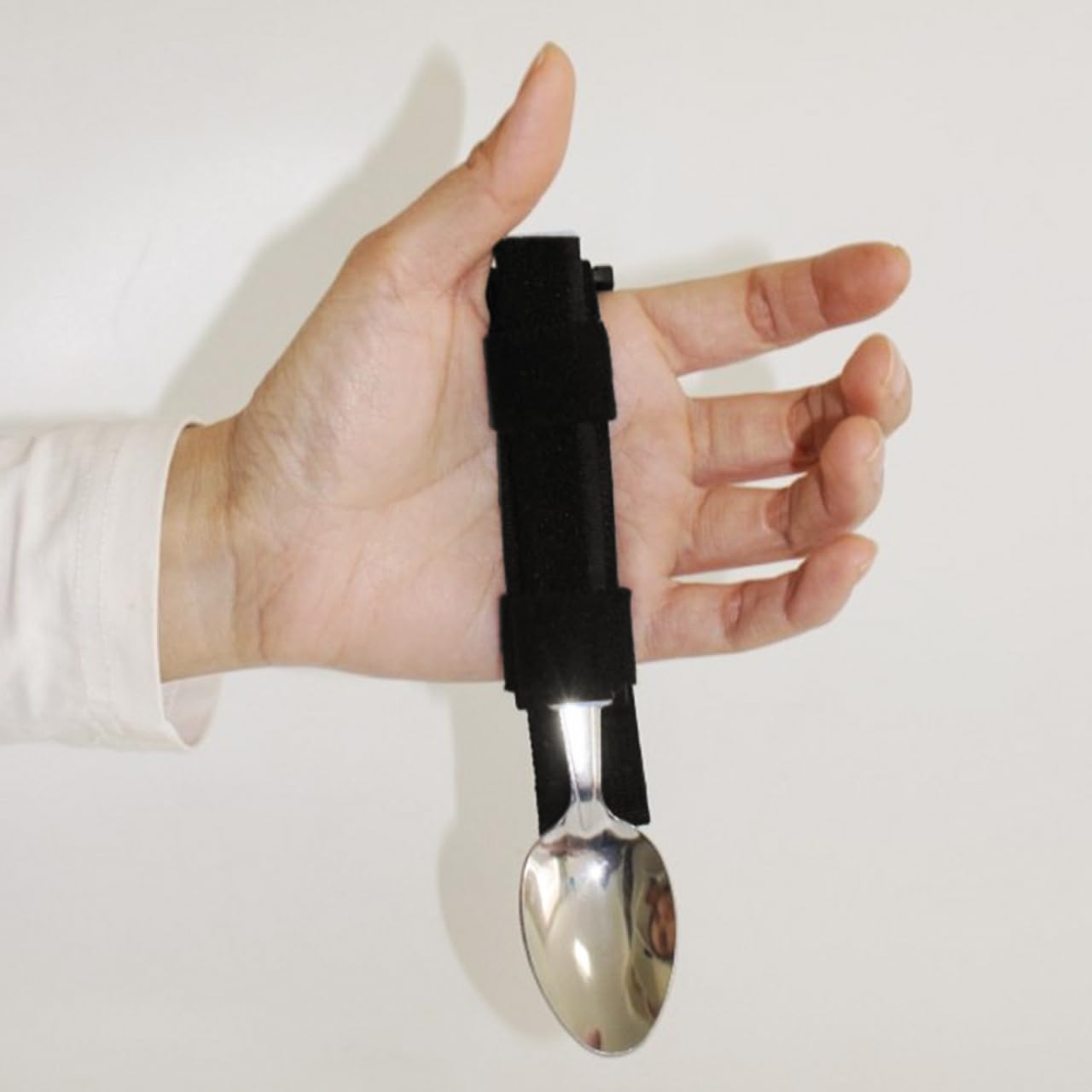 Correa Ajustable De Utensilios Soporte Antideslizante Para Cubiertos Adaptados Ayuda Para Comer Discapacitados Fija Cuchara Tenedor Y Otras Herramientas Diarias