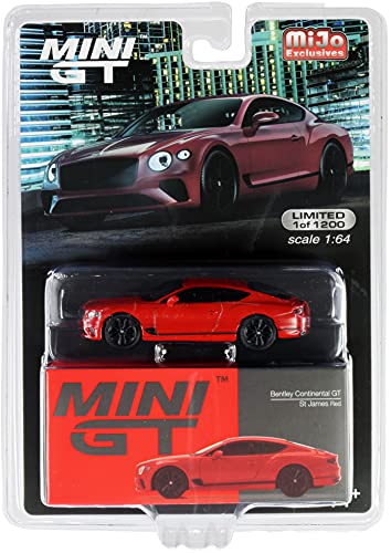 TRUE SCALE miniatures Bentley Continental GT St. James Red Limited Edition to 1200 Pieces Worldwide 1/64 Diecast Model Car by True Scale Miniatures MGT00216