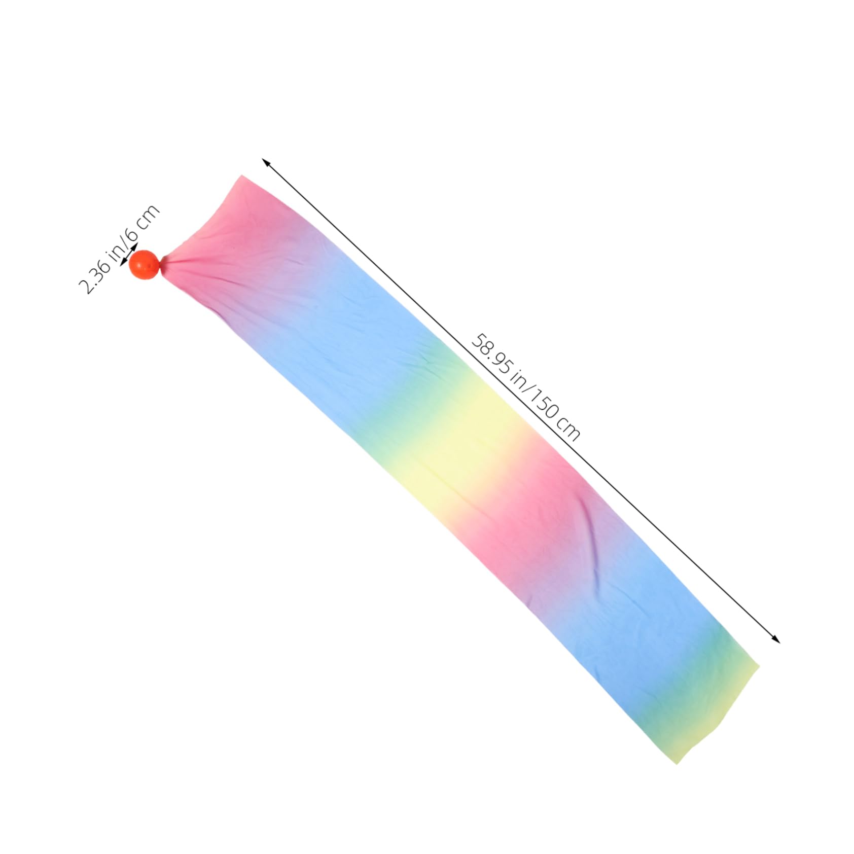 VANZACK Gymnastic Ribbon Soft Ball Tai Chi Exercise Accessory Long Streamer Ball for Fitness Routine