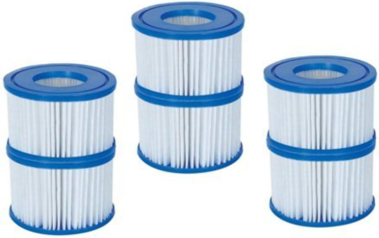 Bestway 6 Pack Coleman Type VI Spa Filter Cartridge for Lay-Z-Spa