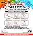 9 Large Cool Temporary Tattoos - For Men, Adults and Teens - Skull, Elephant, Eyes and More Body Art - Tattoos for Arms Legs Shoulders or Back