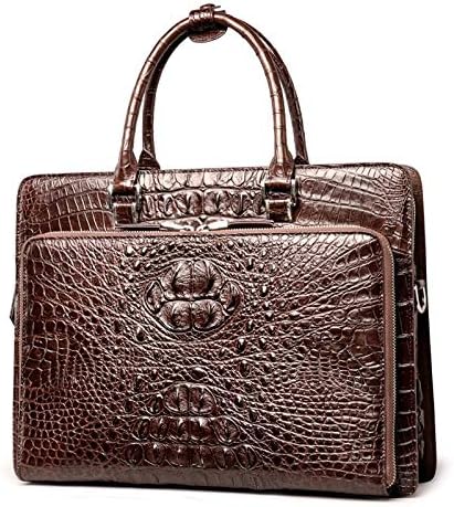 Borsa da uomo in pelle di coccodrillo borsa da lavoro : Amazon.it