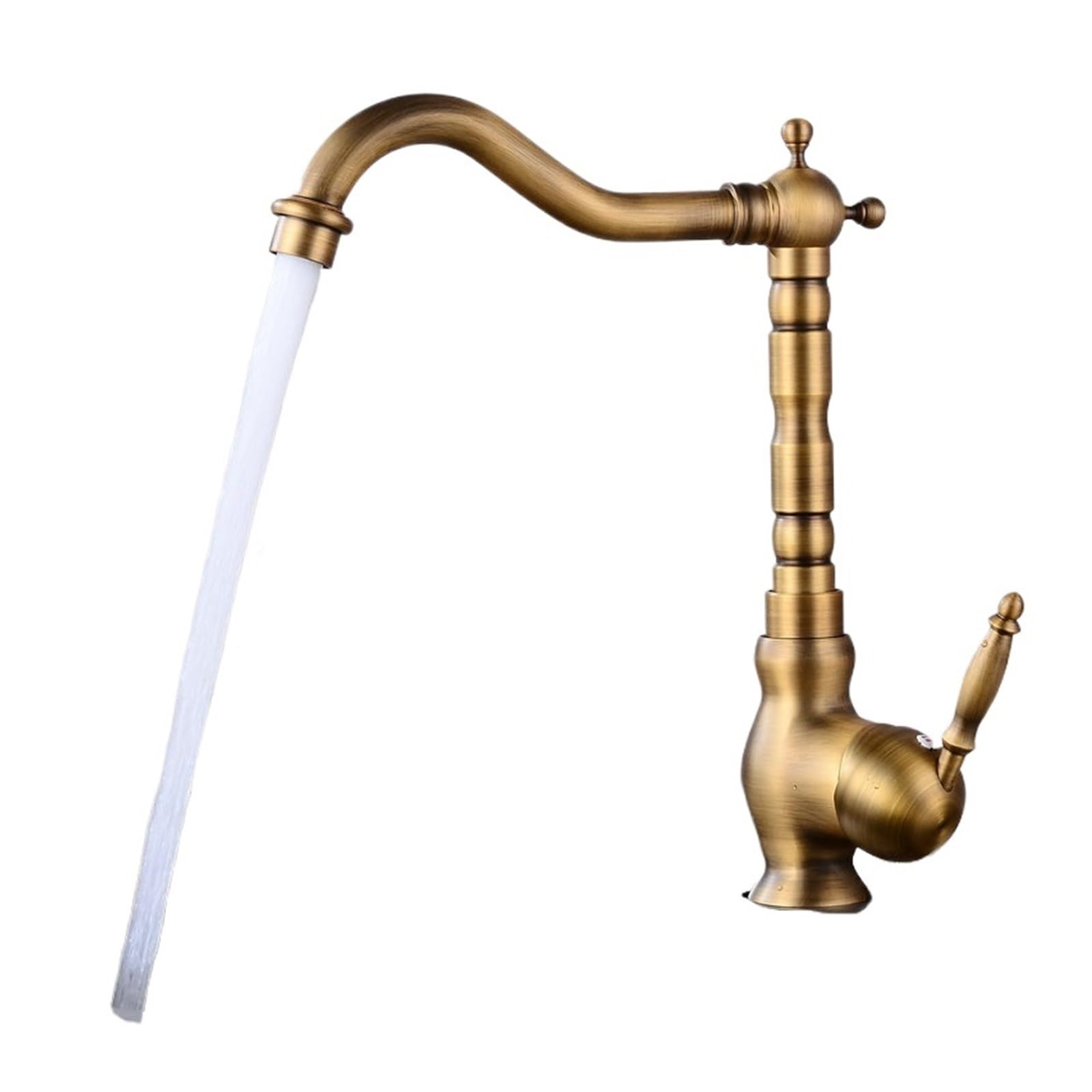 Grifo de cocina cepillado antiguo y lavabo de baño con grifo de latón giratorio modelo 9062A