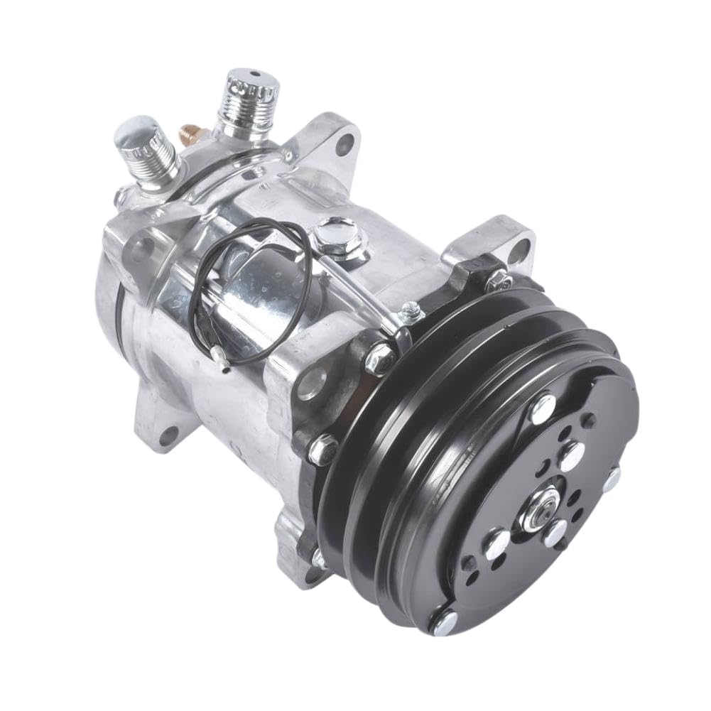 A/C Compressor Compatible with Sanden 508 Style V-Belt 12V with 2-Groove Pulley