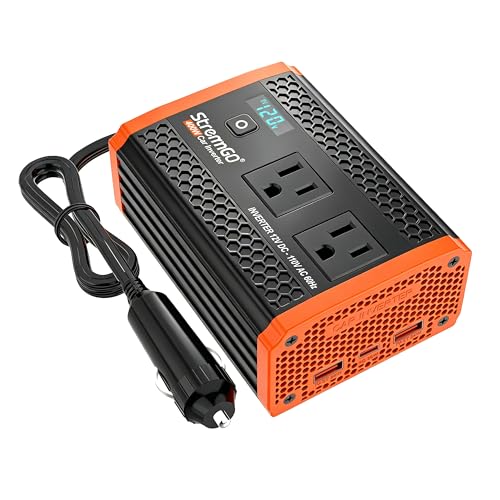 400W Car Power Inverter for Vehicles, Portable ​Charger Converter Dual AC Car Plug Adapter Outlet,...